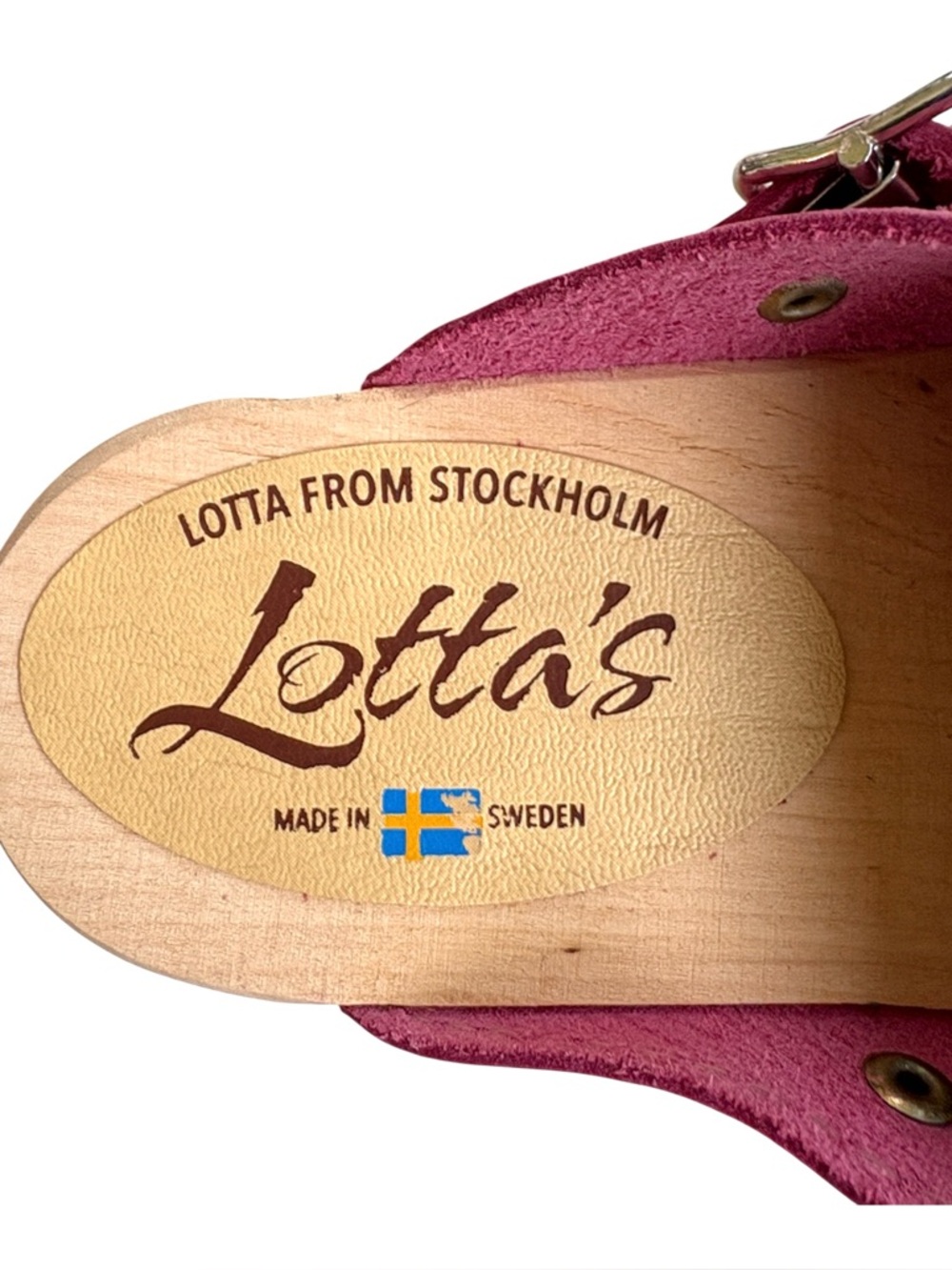 EUC Lotta’s Stockholm Leather Clogs Pink Size 8.5 - Picture 3 of 8